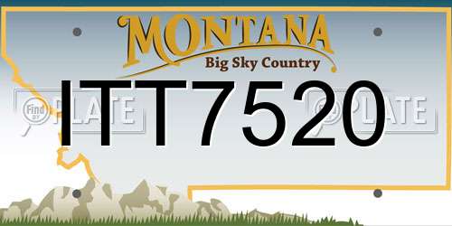 ITT7520 Montana License Plate