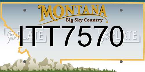 ITT7570 Montana License Plate