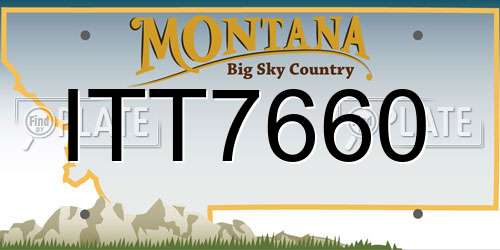 ITT7660 Montana License Plate