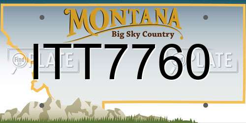 ITT7760 Montana License Plate