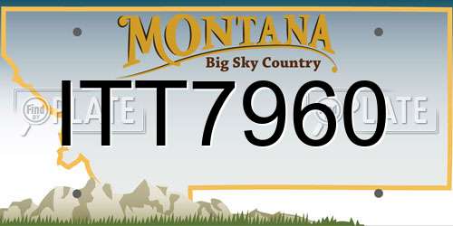 ITT7960 Montana License Plate