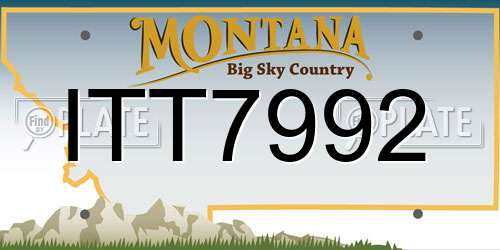 ITT7992 Montana License Plate
