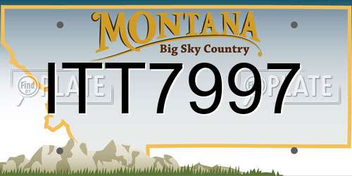 ITT7997 Montana License Plate