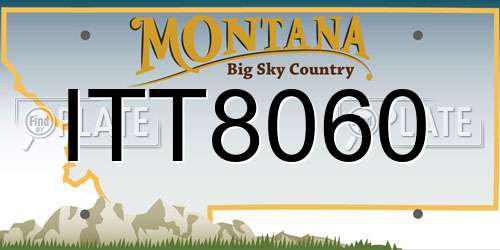 ITT8060 Montana License Plate