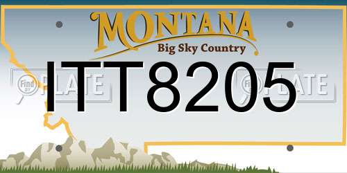 ITT8205 Montana License Plate