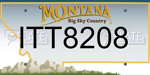 ITT8208 Montana License Plate
