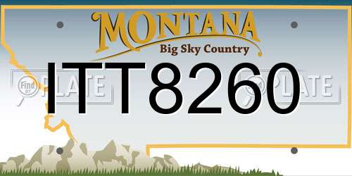 ITT8260 Montana License Plate