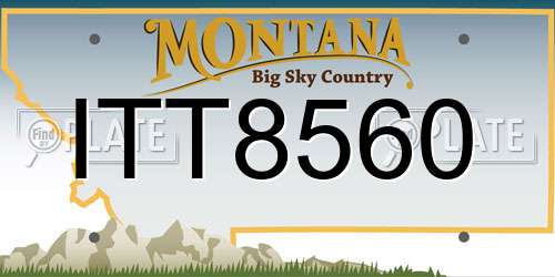 ITT8560 Montana License Plate