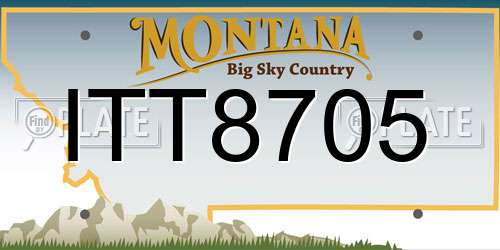 ITT8705 Montana License Plate