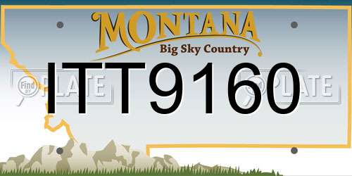 ITT9160 Montana License Plate