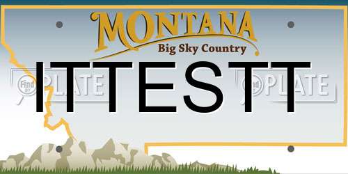 ITTESTT Montana License Plate