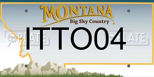 ITTO04 Montana License Plate
