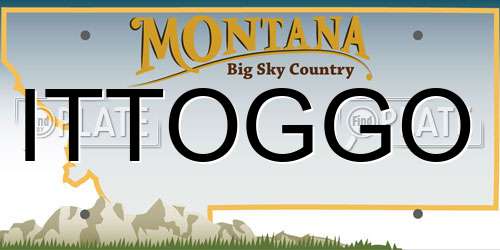 ITTOGGO Montana License Plate