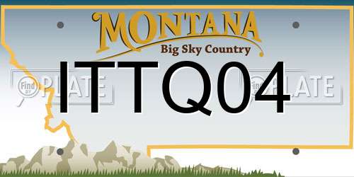 ITTQ04 Montana License Plate