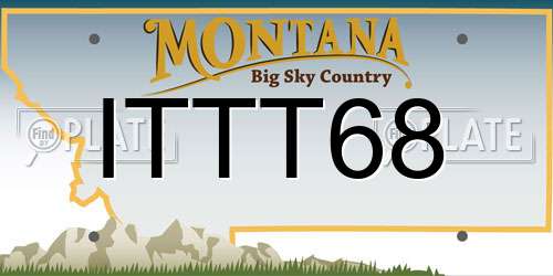 ITTT68 Montana License Plate