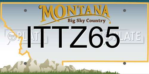 ITTZ65 Montana License Plate