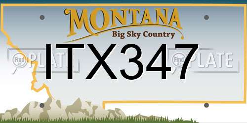 ITX347 Montana License Plate