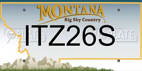 ITZ26S Montana License Plate