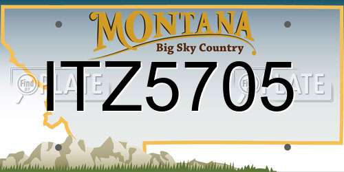 ITZ5705 Montana License Plate
