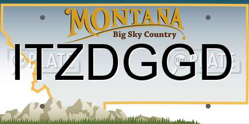 ITZDGGD Montana License Plate