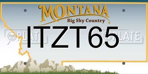 ITZT65 Montana License Plate