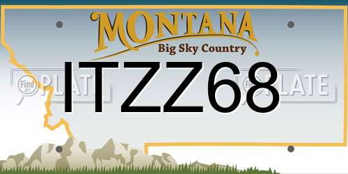ITZZ68 Montana License Plate