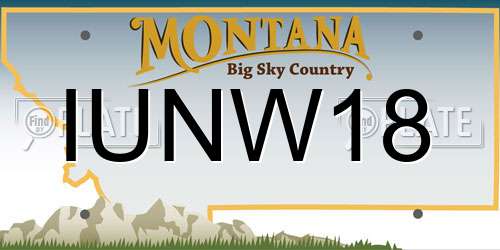 IUNW18 Montana License Plate