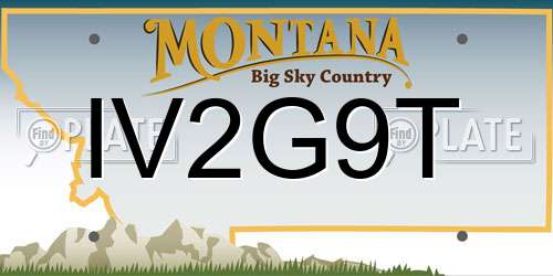 IV2G9T Montana License Plate