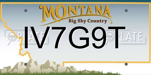 IV7G9T Montana License Plate