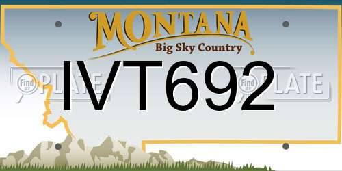 IVT692 Montana License Plate