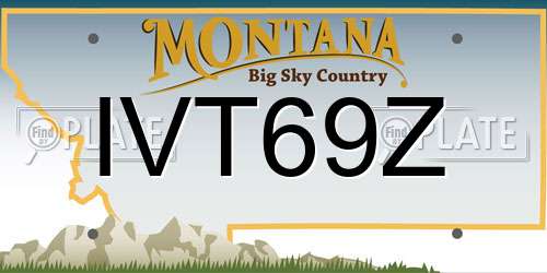 IVT69Z Montana License Plate