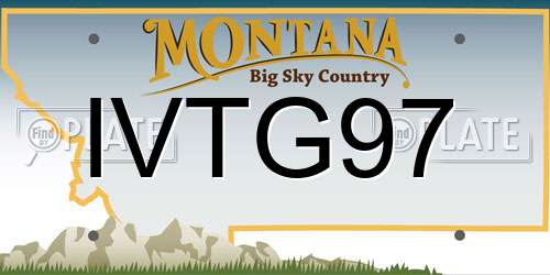 IVTG97 Montana License Plate