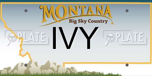 IVY Montana License Plate