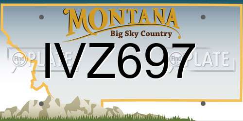 IVZ697 Montana License Plate