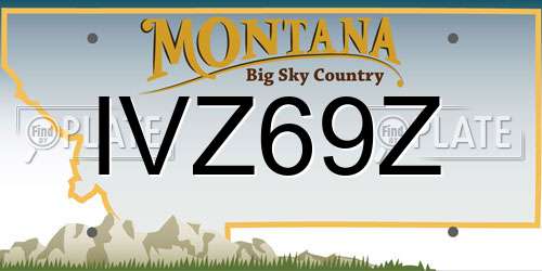 IVZ69Z Montana License Plate