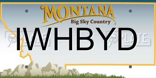 IWHBYD Montana License Plate