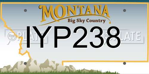 IYP238 Montana License Plate