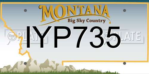 IYP735 Montana License Plate