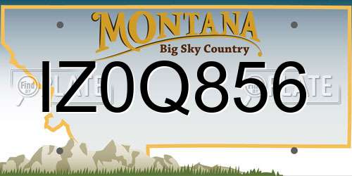 IZ0Q856 Montana License Plate