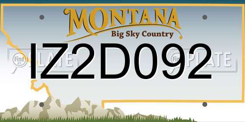 IZ2D092 Montana License Plate