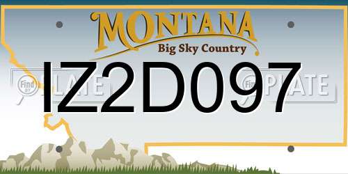 IZ2D097 Montana License Plate