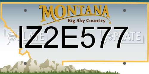 IZ2E577 Montana License Plate