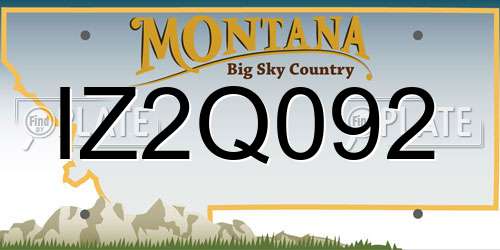 IZ2Q092 Montana License Plate
