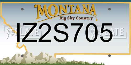 IZ2S705 Montana License Plate