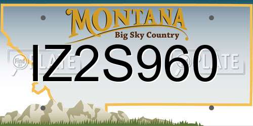 IZ2S960 Montana License Plate