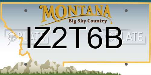 IZ2T6B Montana License Plate