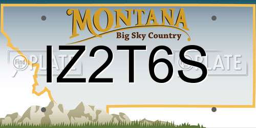IZ2T6S Montana License Plate
