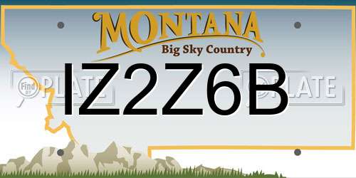 IZ2Z6B Montana License Plate