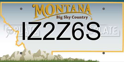 IZ2Z6S Montana License Plate