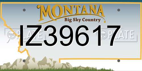 IZ39617 Montana License Plate